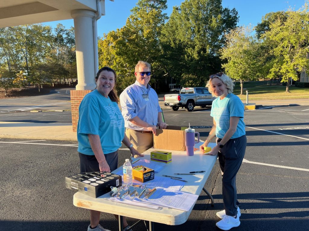Volunteers at the new Family Market in Jasper.